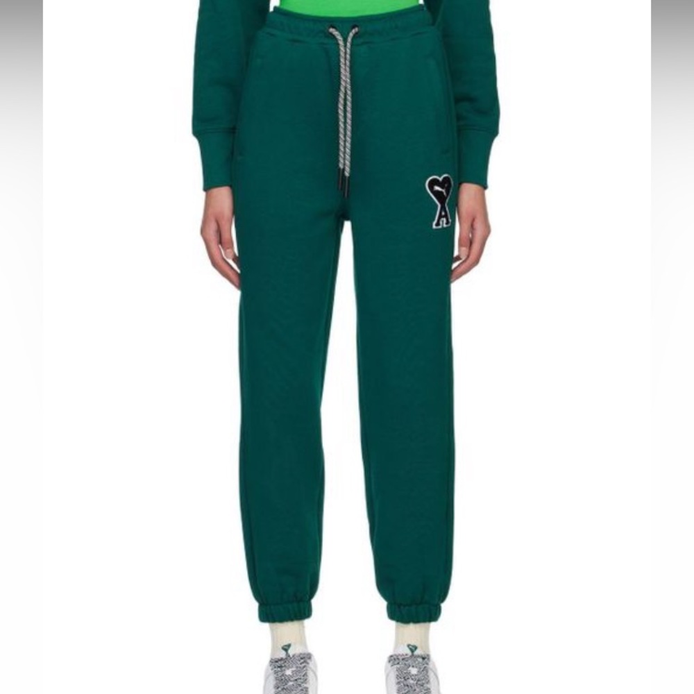 AMI PARIS Green Puma edition lounge pants